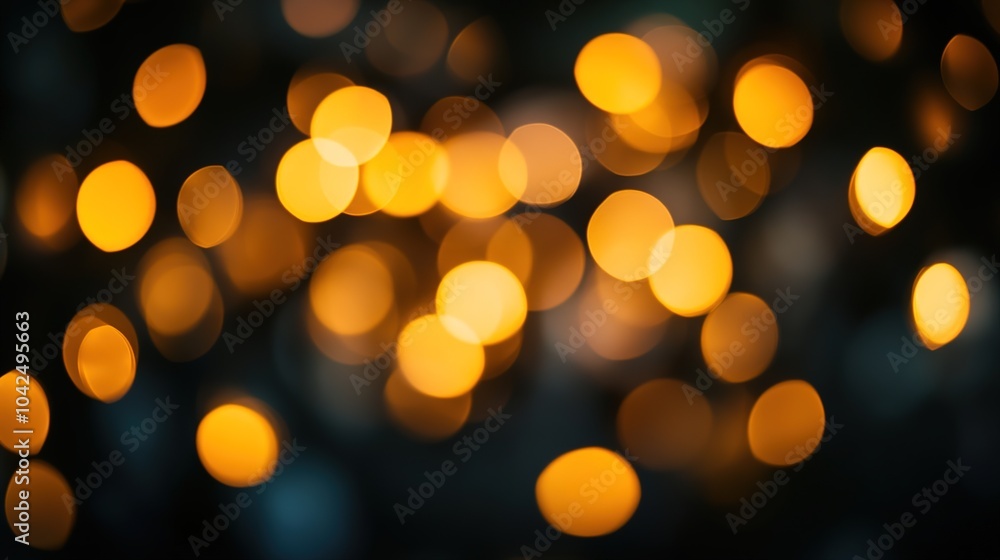 Fototapeta premium Soft Warm Lights in a Blurred Background