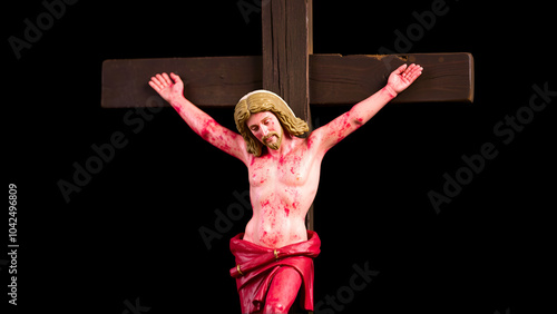 Red-dyed Lamb portraying Jesus' sacrifice on the cross. photo