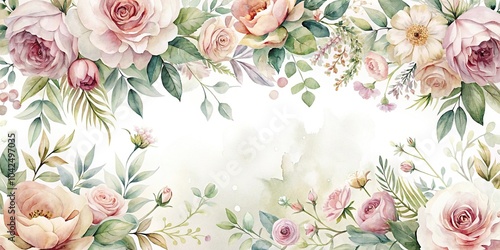 dreamy and ethereal watercolor floral pattern