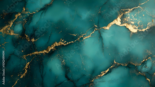 Abstract turquoise and gold...