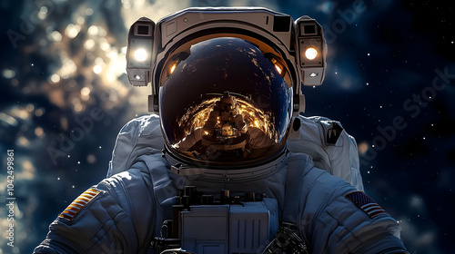 Astronaut in space with ref...