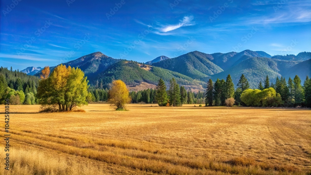 Dry field in late summer or early autumn in Southern Oregon near Ruch Dry field in late summer or early autumn in Southern Oregon near Ruch