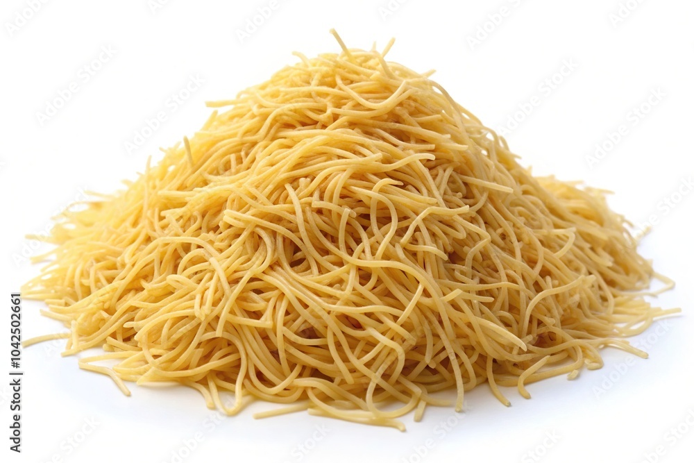 Dry vermicelli pasta isolated on white background Dry vermicelli pasta isolated on white background