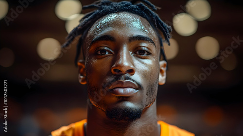 Portrait of a focused athle...