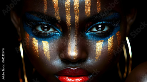 Portrait of a woman with st...