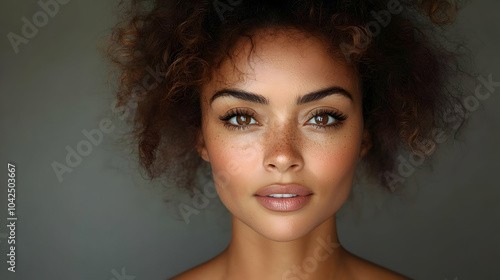 Portrait of a woman with cu...