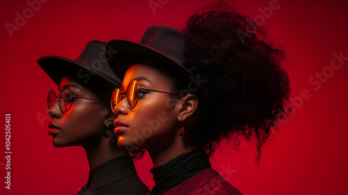 Two stylish individuals in ...