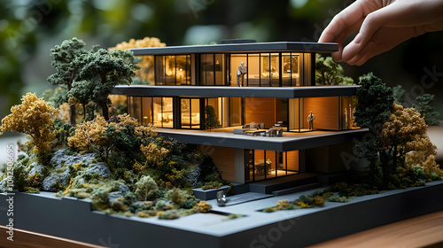 A detailed architectural mo...