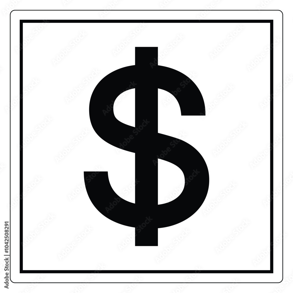 Dollar Sign Icon for Financial Themes Dollar Sign Icon for Financial Themes