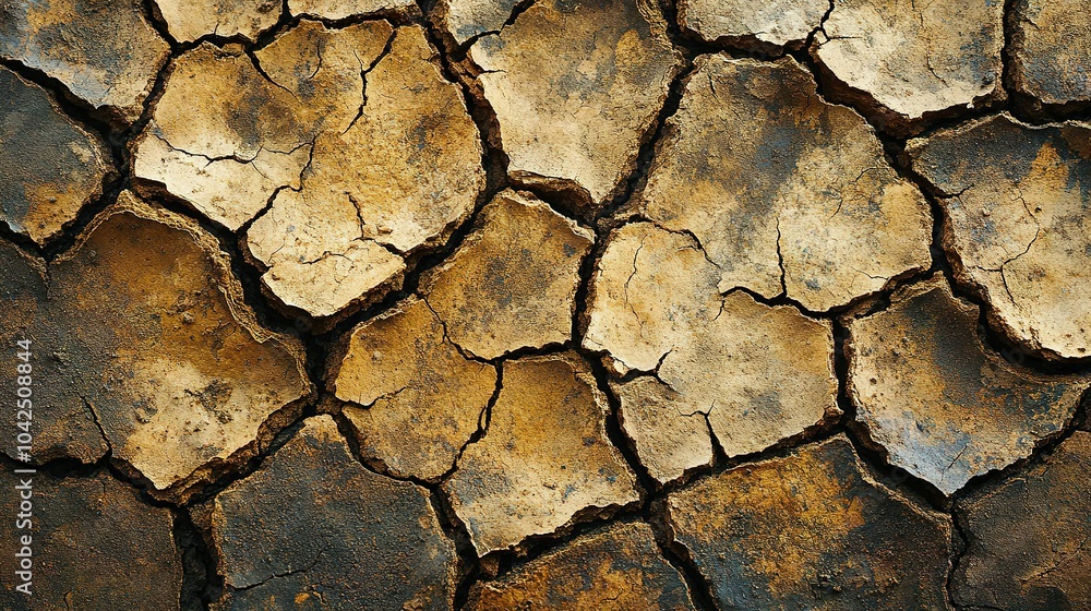 Cracked and Dried Earth Surface Cracked and Dried Earth Surface