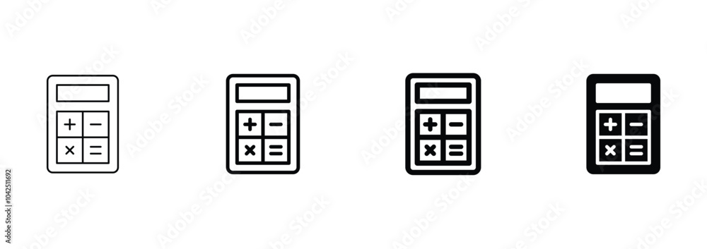 Calculator icon set vector Calculator icon set vector