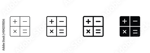 Calculator icon set vector