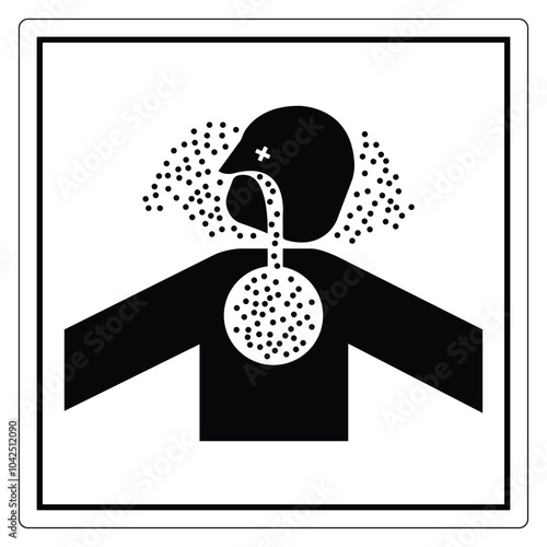 Safety symbol for hazardous material exposure