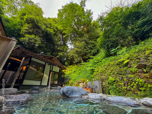 Hot spring in Japan photo