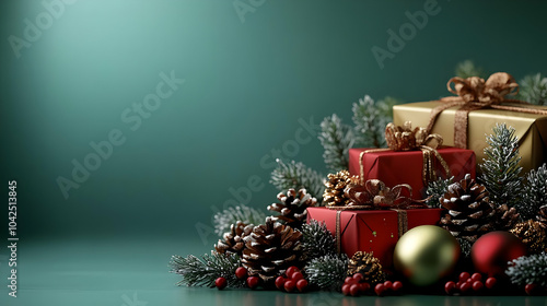 Festive arrangement of gift...