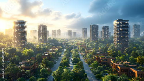 A modern urban landscape bl...