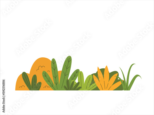 green plant. Garden shrub. seasonal bush
