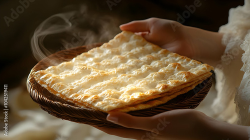 A person holding a plate of...