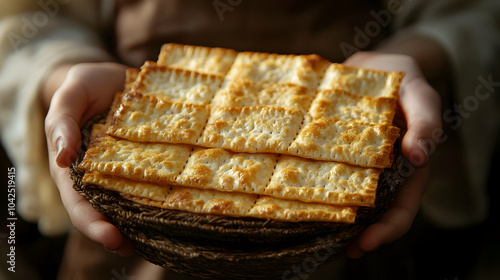 A person holds a plate of g...