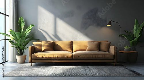 Cozy living room with a sty...