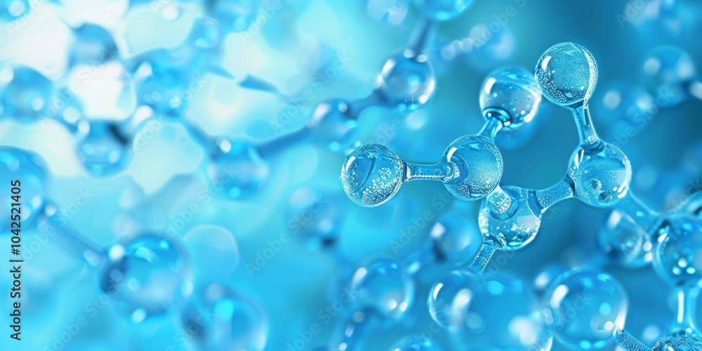 Abstract Molecular Structure with Blue Color Palette Abstract Molecular Structure with Blue Color Palette