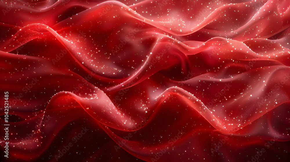 Red Abstract Background with Glowing Lights Red Abstract Background with Glowing Lights