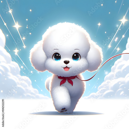 비숑 프리제, 애니메이션 아트 (Bichon frisé, animation art) photo