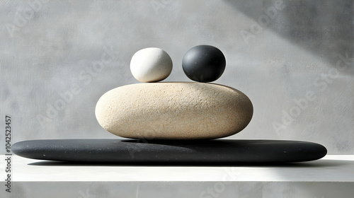 Minimalist stone arrangemen...