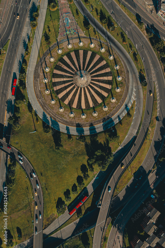 Barrio banderas de la ciudad de Bogotá, capital de Colombia