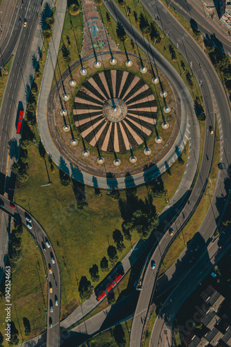 Obraz na płótnie Barrio banderas de la ciudad de Bogotá, capital de Colombia w salonie