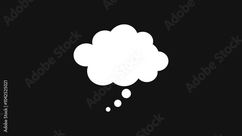 Thought bubbles with blank speech dialogue animation 