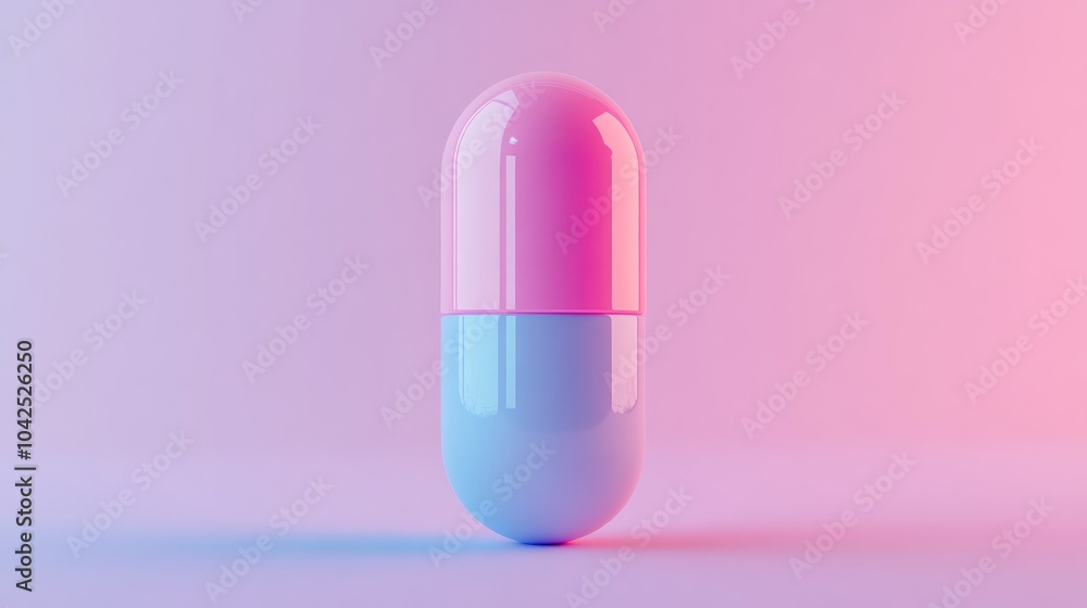 Isolated capsule pill on a white background Illustrative depiction of antibiotic resistance and pastel medications Charming 3D rendering of health technology concepts in minimalistic style Isolated capsule pill on a white background Illustrative depiction of antibiotic resistance and pastel medications Charming 3D rendering of health technology concepts in minimalistic style