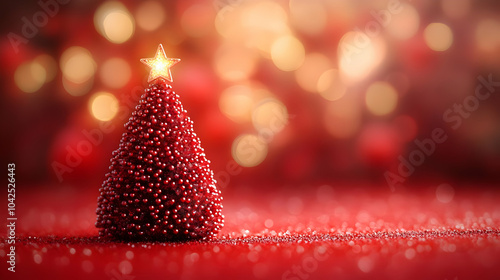 A decorative red Christmas ...
