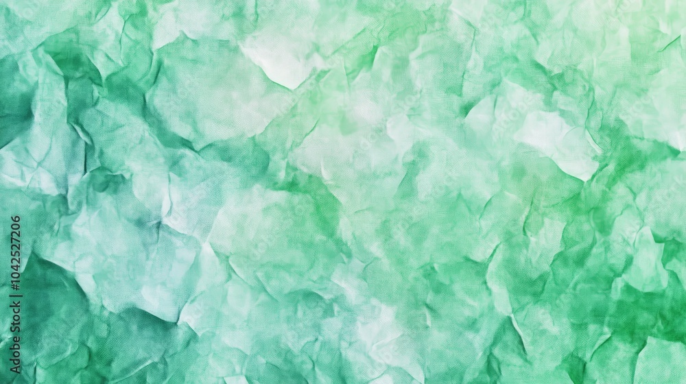 Obraz premium Green Mint Crumpled Canvas Texture Watercolor Tie Dye Pattern Modern Brush Strokes Vibrant Mint Color Palette Warm Tones for Artistic Fantasy Wallpaper