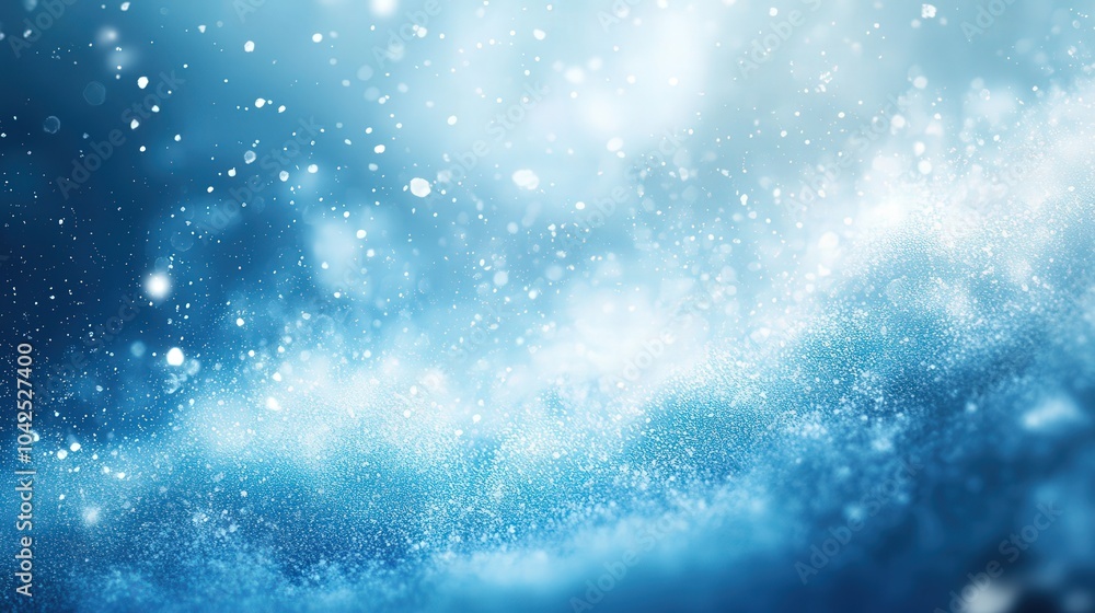 A blue sky with snowflakes falling on it A blue sky with snowflakes falling on it