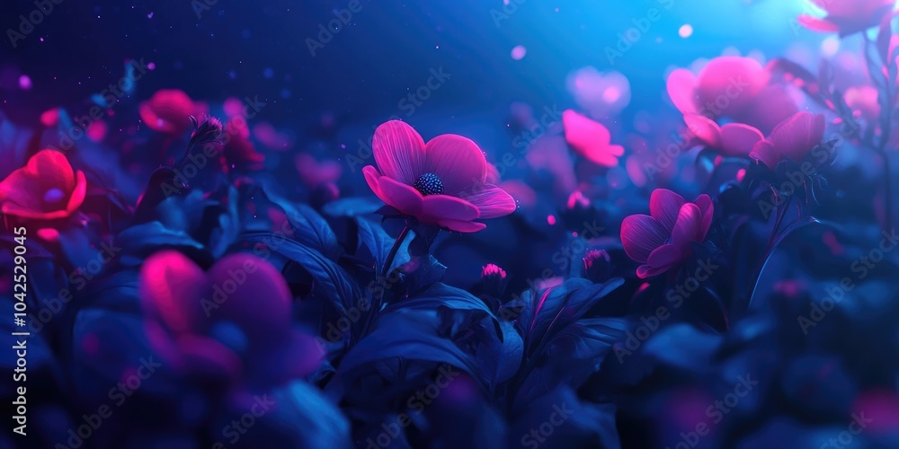 Fototapeta premium Vibrant blossoms showcasing nature's beauty in full bloom, Colorful flowers displaying the beauty of nature in full bloom