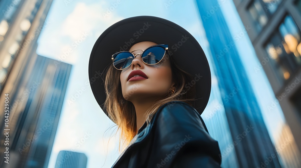 Portrait of a woman in urban style. Portrait of a woman in urban style.