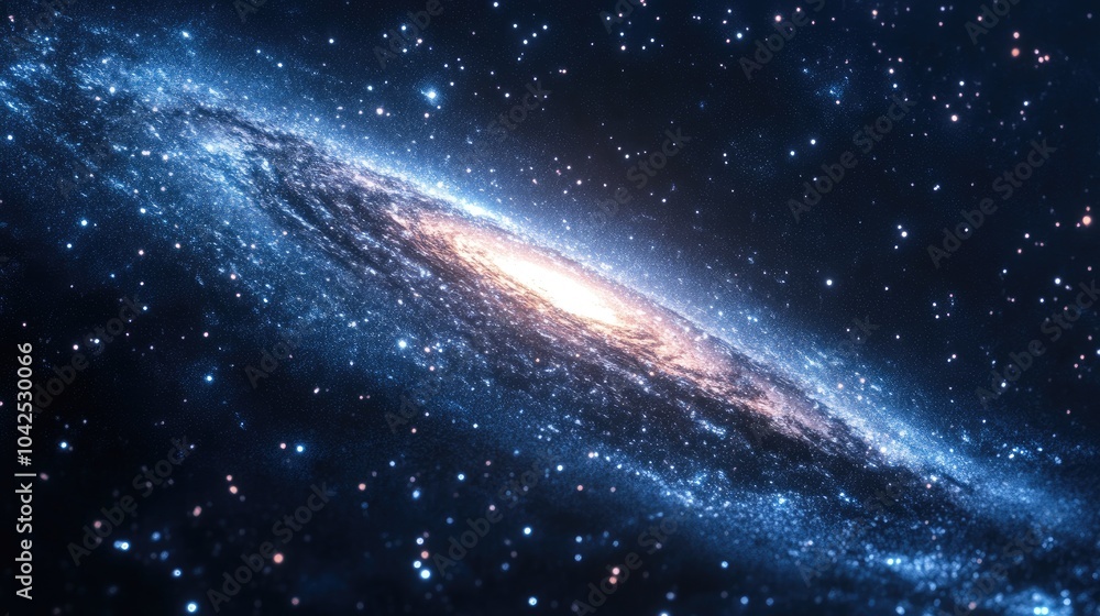 Fototapeta premium Illustration of the Milky Way galaxy in 3D cartoon rendering