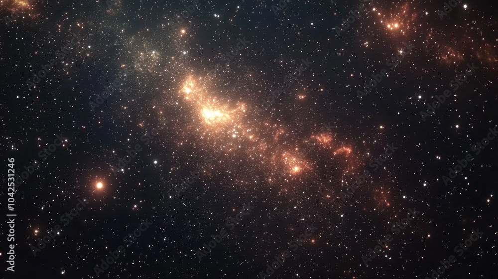 Obraz premium Night sky with stars and space dust in the universe depicted through 3D cartoon rendering