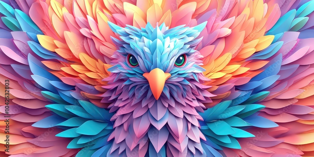 Obraz premium Vibrant close-up of a colorful pigeon, Colorful close-up of a vibrant pigeon