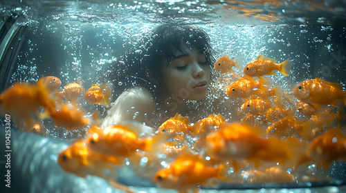 A serene underwater scene f...