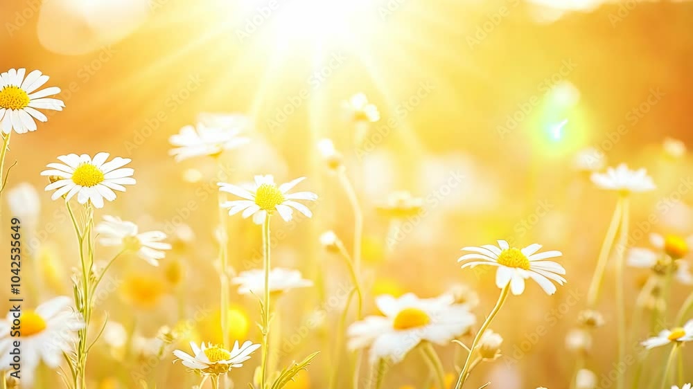 Sunny Chamomile Field in Full Bloom Sunny Chamomile Field in Full Bloom