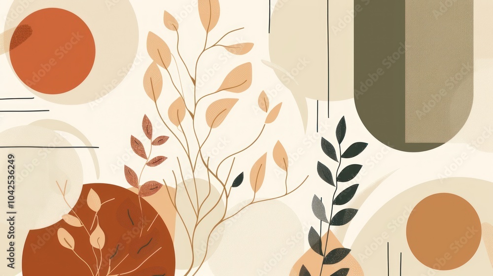 Abstract Art with Autumn Leaves Abstract Art with Autumn Leaves