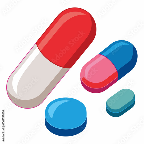 pill vector illustration on a white background
