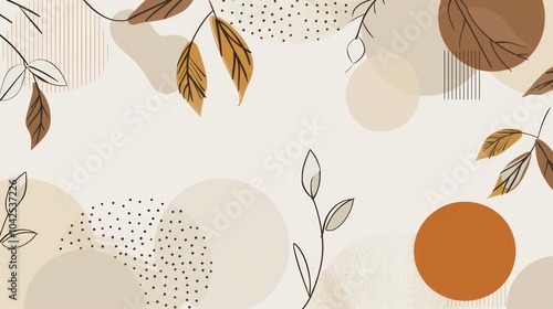 Abstract Fall Leaves Background