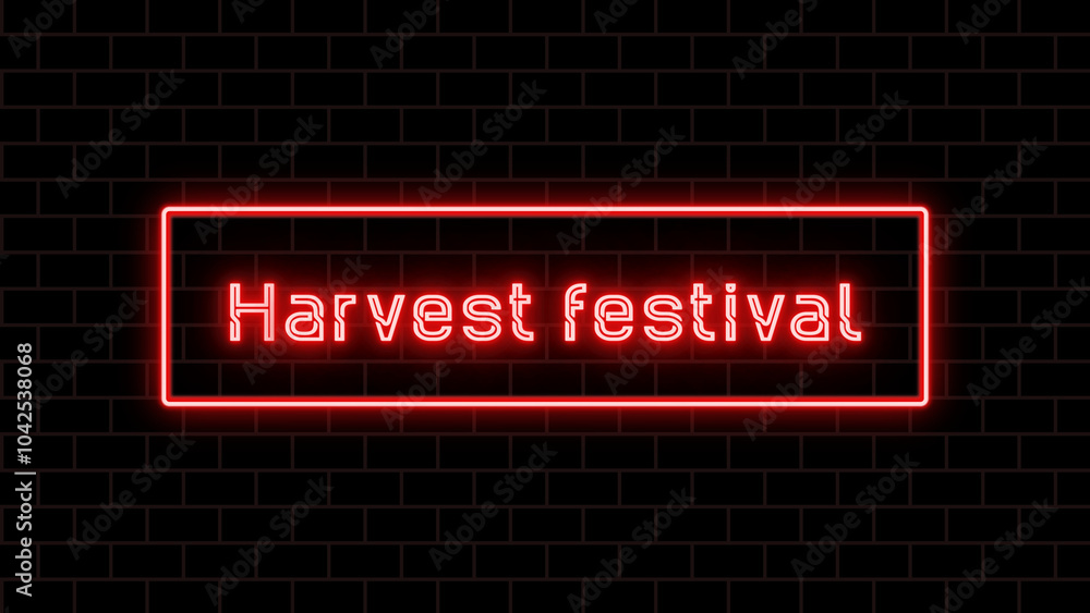 Harvest festival のネオン文字 Harvest festival のネオン文字