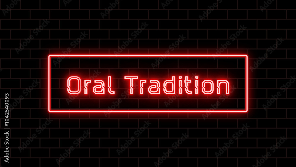 Oral Tradition のネオン文字 Oral Tradition のネオン文字