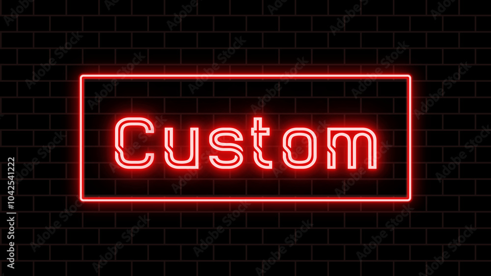 Custom のネオン文字 Custom のネオン文字