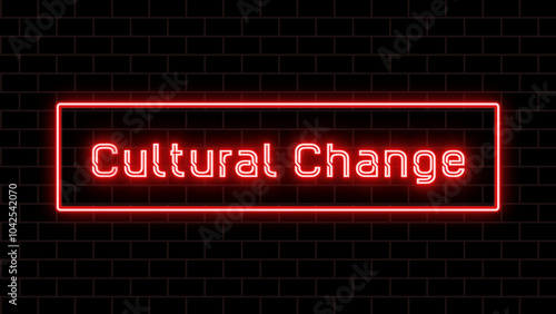 Cultural Change のネオン文字 photo