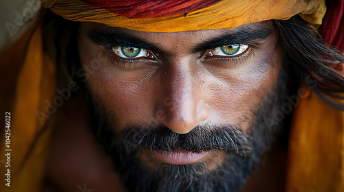 Close-up portrait of a man ...